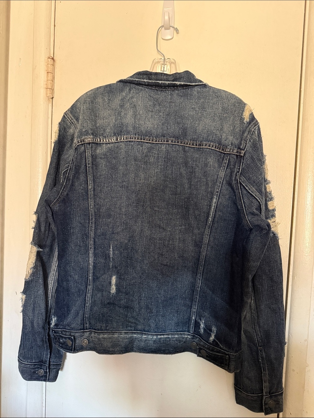 Distressed Ralph Lauren Dark Blue Denim Jacket - Picture 2 of 3